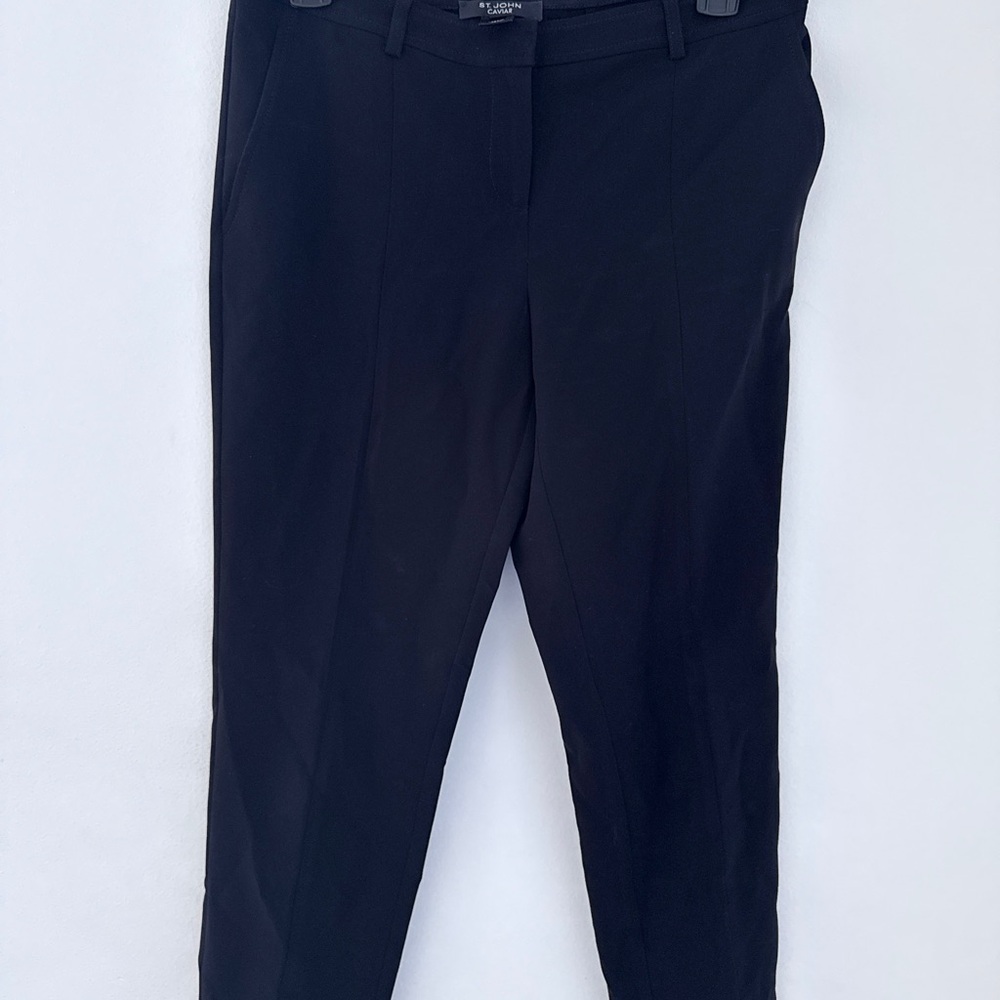 St. John Caviar Black Pants Size 2